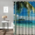 thumbnail image 2 of Orinice Palm Tree Bathroom Decor Set with Hooks, Colorful Luxurious Graphic Print Polyester Fabric Shower Curtain Set, Multi-Size Washable Shower Curtain 36x72, 2 of 7