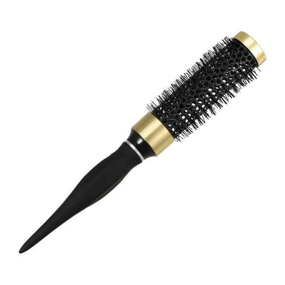 Unique Bargains Round Hair Brush Nano Thermal Ceramic for Hair Drying Styling Curling for Men and Women Black 30mm