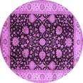 thumbnail image 1 of Ahgly Company Indoor Round Oriental Purple Industrial Area Rugs, 6' Round, 1 of 4