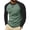 A141 Mint Green, variant on Xdegoge Mens Raglan Long Sleeve Baseball T Shirt Color Block Crewneck V Stitch Detail Casual Vintage Fall Athletic Workout Active Daily Pullover Tops Tees Shirts