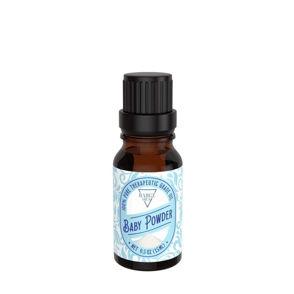 Bargz Baby Powder Fragrance Oil, Glass Amber Bottle, Therapeutic