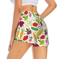 thumbnail image 4 of Picia Cartoon Vegetables Pattern Women's 2 in 1 Athletic Running Shorts High Waisted Workout Casual Gym Sweat Shorts with Comfy Liner Zipper Pockets-Medium, 4 of 9
