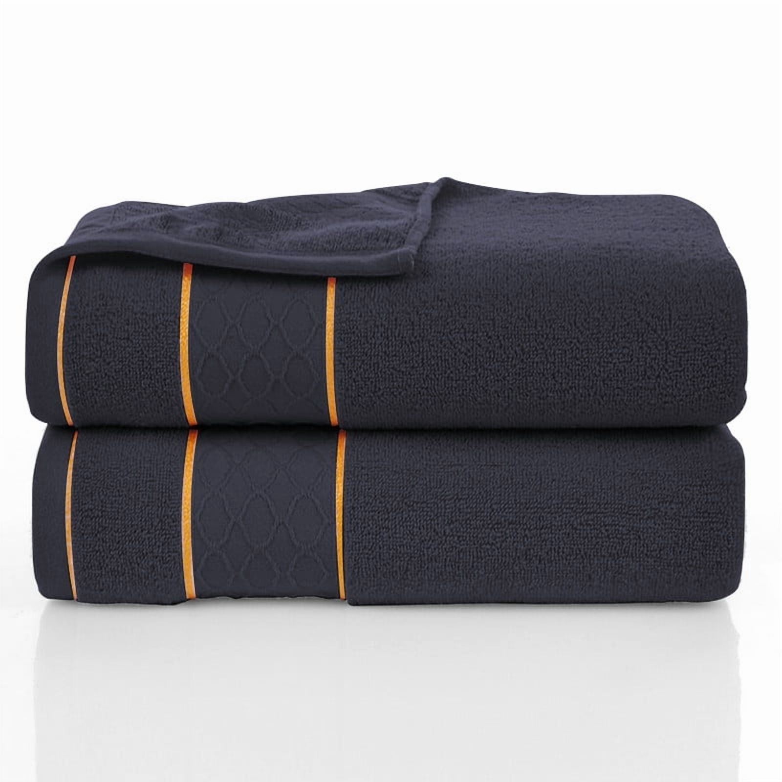 JML Dark Gray Bath Towel Set of 8 Pieces - Cotton Blend Highly Absorbent Towels for Bathroom, 2 Soft Bath Towels, 2 Hand Towels, 4 Washcloths