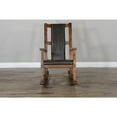 thumbnail image 3 of Sunny Designs Savannah Farmhouse Mahogany Wood Rocking Chair in Dark Brown, 3 of 7