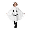 thumbnail image 6 of Arlun Boys Girls Halloween Hooded Capes Cute Ghost Face Printed Capes Kids Dress up Cosplay Party Pumpkin Capelet 2026 Spooky Season Stage Performances Clothes H-White XS, 6 of 8