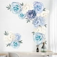thumbnail image 2 of Pegatinas de pared de peonías florales, pegatinas de pared de flores, carteles de pared de peonías y rosas, pegatinas de pared de flores de acuarela, papel tapiz para dormitorio, sala de estar, 2 of 8