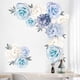 thumbnail image 2 of Elegante arte de pared con flores de peonía y rosas, calcomanía de pared removible para decorar el dormitorio y la habitación de los niños con patrones florales románticos, tamaño terminado 25,6" x, 2 of 8