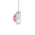 thumbnail image 3 of 1.24 ct Brilliant Round Cut Halo VVS1 Genuine Pink Zircon Solid 18k White Solid Gold Everyday Affordable Designer Necklace Pendant with 18" Solid Gold Chain by Clara Pucci, 3 of 6