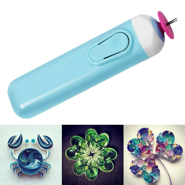Electric Quilling Pen Automated Paper Volume Paper Rolling for Card Making  blue 