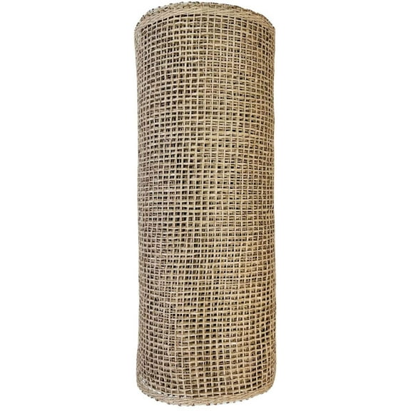 10" Wide Poly Burlap Mesh No Foil Natural Beige, Burlap, Tan Solid Fall & Halloween