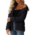 thumbnail image 5 of Nowekniz Women's Sherpa Fleece Zip Up Jacket, Long Sleeve Solid Fuzzy Sweatshirt, Warm Winter Full Zip Outwear Coat with Pockets, Casual Loose Fit Outerwear, 5 of 5
