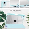 thumbnail image 5 of Allytechgroup Folio Case for iPad Mini 7 A17 Pro 2024 & iPad Mini 6 (2021) 8.3 Inch Trifold Stand Cover with Pencil Holder Clear Back Shockproof Shell for iPad Mini 7th/6th Generation 8.3", Skyblue, 5 of 8