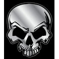 thumbnail image 3 of Chroma Self-adhesive Mean Skull Classic Emblem Decal, Chrome Vinyl, 6" x 8", 3 of 3