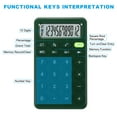 thumbnail image 3 of Unique Bargains Desk Basic Cute Calculator, Desktop Calculators Battery Powered with 12 Digit LCD Display, Dark Green, 3 of 6