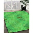 thumbnail image 3 of Ahgly Company Machine Washable Indoor Rectangle Transitional Neon Green Area Rugs, 2' x 3', 3 of 7