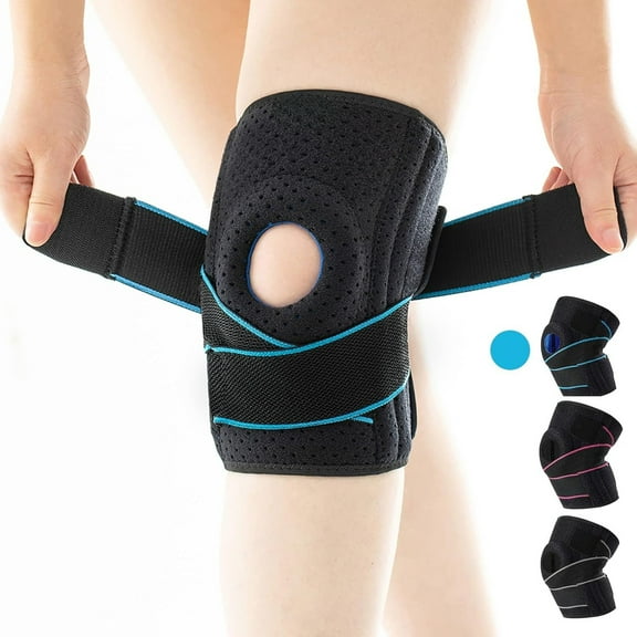 Minzimin (1Pack) Knee Brace for Women & Men Meniscus Tear, Plus Size Knee Braces for Knee Pain Relief, Arthritis, Compression Knee Support Side Stabilizers