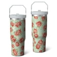 thumbnail image 2 of 1pc Bohemian Flowers-2 30oz Tumbler with Straw & Handle - Insulated Stainless Steel Cup | Holiday Gift for Man Women (Christmas, Valentine's, Birthday), 2 of 7