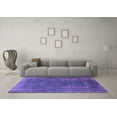 thumbnail image 3 of Ahgly Company Indoor Square Oriental Purple Industrial Area Rugs, 8' Square, 3 of 4