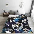 thumbnail image 5 of Honeii Football Print Fleece Blanket - Throw Blanket for Bed, Sofa, Couch, Camping, and Travel , Microplush Ultra Soft Warm Blanket-40"x30", 5 of 7