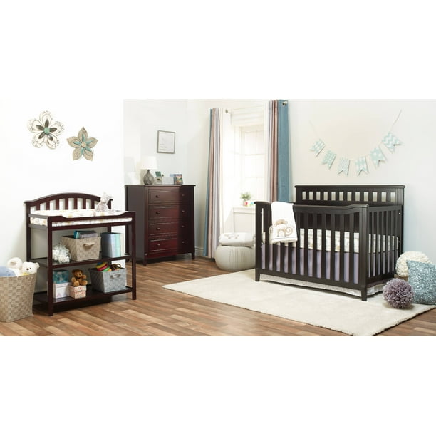 Sorelle Madrid 4 in 1 Convertible Crib, Espresso