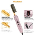 thumbnail image 5 of GOIPLE Diamond Electric Adjustable Temperature Hair Straightener Brush, Deluxe Electrical Straightening Comb Curling Iron for Natural Black Hair,Multifunctional Copper Hair Straightener Brush, 5 of 8