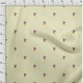 thumbnail image 3 of oneOone Viscose Jersey Light Yellow Fabric Leaves Block Craft Projects Decor Fabric Printed By The Yard 60 Inch Wide, 3 of 5