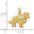 thumbnail image 5 of 14K Yellow Gold Collie Dog Pendant (15 X 17) Made In Peru c3508, 5 of 6