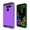 Purple, variant on LG G8 ThinQ Dual layer Metal Brushed Shockproof Armor Hybrid Case Cover Black