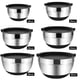thumbnail image 5 of U Chef Set de bowls de acero inoxidable para cocina y recipientes de diferentes tamaños 6 piezas color negro U Chef Bowls de acero inoxidable, 5 of 6
