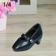 thumbnail image 6 of Almencla BJD Doll Dress Shoes Stylish Dress up Casual Retro Fashion Comfortable Square Toe, Mid Heel Shoes for 1/4 Figures Accessories black, 6 of 8