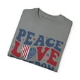 thumbnail image 3 of Peace Love Freedom America Comfort Colors Unisex Fourth of July Shirt, 3 of 7