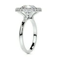 thumbnail image 2 of Blue Jewelry Wedding Rings - 14K White Gold Plated White Gold Plated Diamond Rings - Round Cut Excellent 2.1 Ct Diamond Ring for Her - Wedding Diamond Rings - Halo Diamond Rings - Floral Ring, 2 of 3
