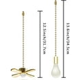 thumbnail image 6 of Ceiling Fan Pull Chain Ornaments Extension Chains with Decorative Light Bulb and Cord 13.6 Inches Fan Pull Chain Set For Ceiling Light Lamp Chain (Gold), 6 of 6