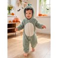 thumbnail image 4 of RUINIXCW Toddler Baby Dinosaur Jumpsuit Long Sleeve Halloween Hooded Romper, 4 of 7