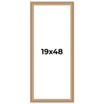 19x48 Frame Charleston Honey Brown Solid Wood Picture Frame Width 1.75 Inches | Interior Depth 0.5