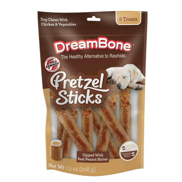 DREAMBONE 8 COUNT PEANUT BUTTER PRETZEL STICK