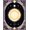 Black Purple Beige, Pattern 1, variant on ODIKA Round Boho Gothic Vintage Border Distressed Astrology Scroll for Entryway, Kitchen, Mudroom, Stain Resistant Flatwoven