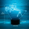 thumbnail image 3 of YSTIAN 3D Illusion Gun Night Light - Remote Control, Dimmer, 16 Colors Changing - USB & Battery Powered - Cool Stuff for Your Room - Gift for Gamer, Gaming Decor for Boys Room, 3 of 7