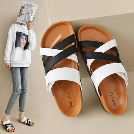 

Women s Summer Slippers Non-slip Cozy Soft Rubber Sole Lightweight Beach Slide Slippers Open Toe Outdoor Indoor Shoes