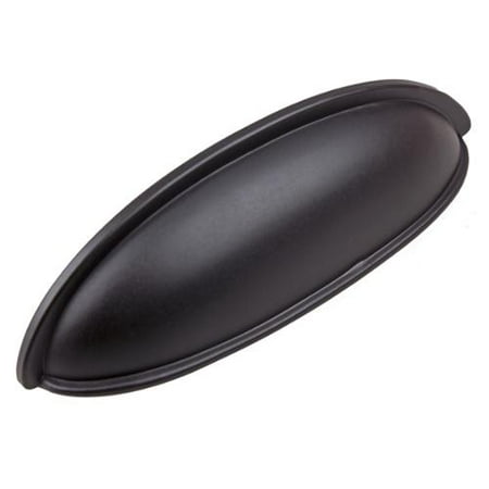 GlideRite Matte Black-finished Zinc 3-inch Cabinet Bin ...