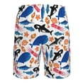 thumbnail image 6 of Kdxio Cute Sea Animals Pattern Mens Casual Shorts - Drawstring Summer Beach Sports Shorts for Men, 6 of 9
