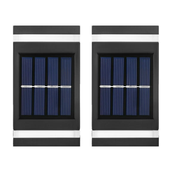 Moocorvic Solar Fence Lights,LED Solar Wall Lights,Outdoor IP65 Waterproof,2 Pack Outdoor Wall Lamps For Backyard Garden Garage And Pathwa