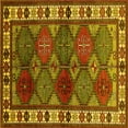 thumbnail image 1 of Ahgly Company Indoor Square Oriental Yellow Industrial Area Rugs, 8' Square, 1 of 4