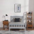 thumbnail image 2 of Hassch Twin Size Bed Frame with Headboard and Footboard, Platform Bed for Bedroom, No Box Spring Needed, Gray, 2 of 7