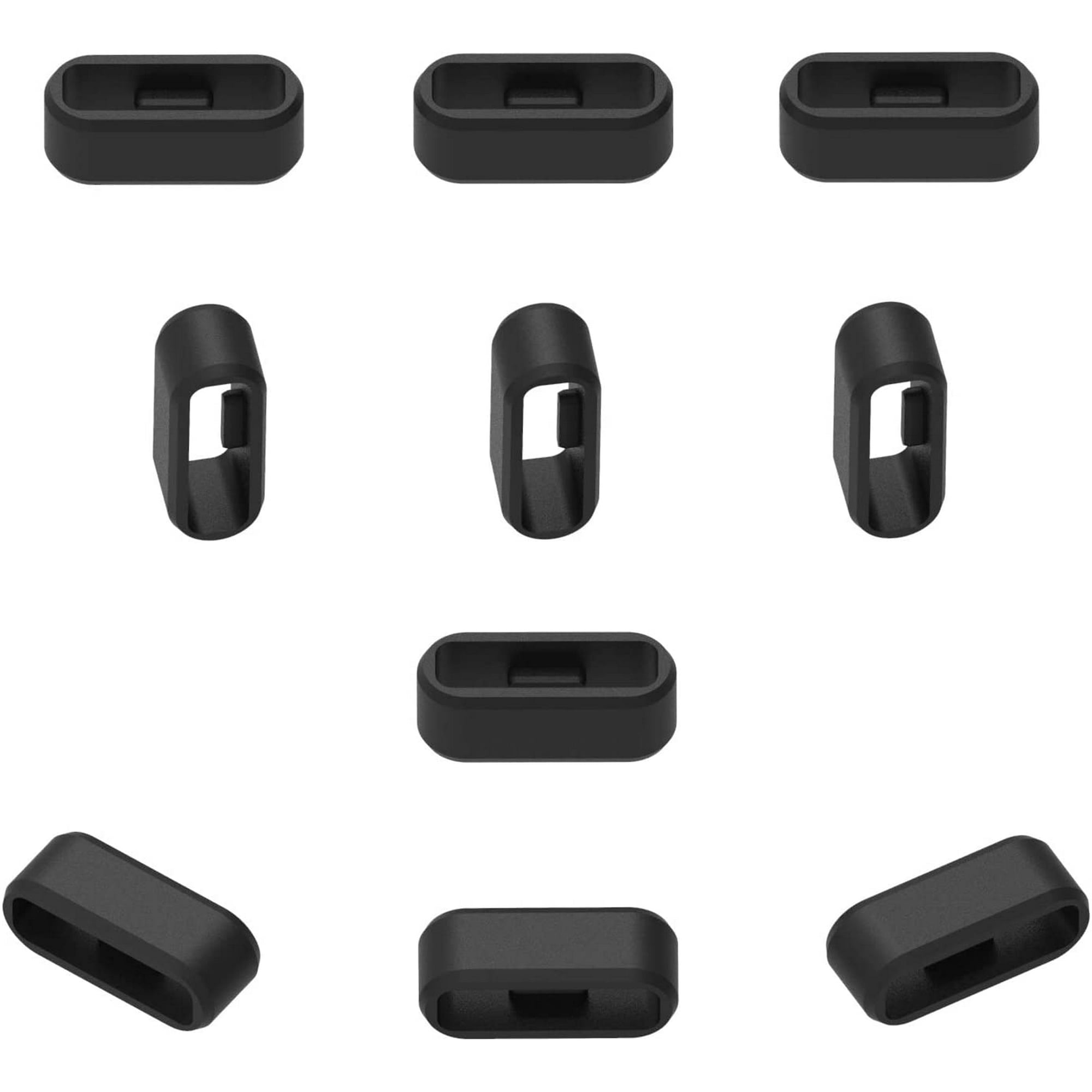 Replacement Fastener Ring for Garmin Vivosport Band Keeper Pack of 10 Silicone Security Loop for Garmin vivosport Smart Activity Tracker