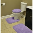 thumbnail image 5 of Garland Rug Jazz Washable Bath Rug Set, 3 Piece Set (21"x34" Bath Rug, Contour Rug, & Toilet Lid) Purple, 5 of 5