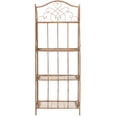 thumbnail image 5 of SAFAVIEH Amaris Outdoor Wrought Iron 4 Tier Bakers Rack, Rusty Orange, 5 of 10