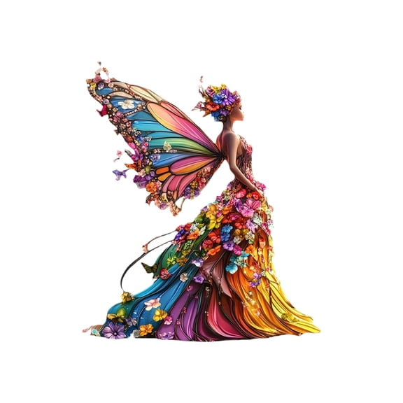 Acrylic Butterfly Fairys Statues Desk Decorative Figurines Lady Figurines Sculptures for Home Office Table Ornament