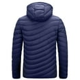 thumbnail image 4 of Mens Puffer Jacket Casual Winter Warm Zip Up Long Sleeve Puffer Coat Parka Padded Outwear Solid Color Relaxed Fit Mens Jackets Dark Blue XXL, 4 of 6