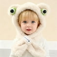 thumbnail image 6 of Nmnitkp Knit Hats Winter Fleece Lining Skiing Winter Caps for Boys and Girls Cute Animal Character with Warm Ear Flap 6 months -2 Years Beige, 6 of 6